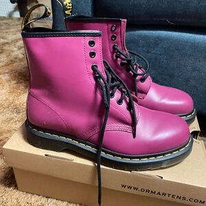 Dr. Martens Women's Fuchsia Combat Boots